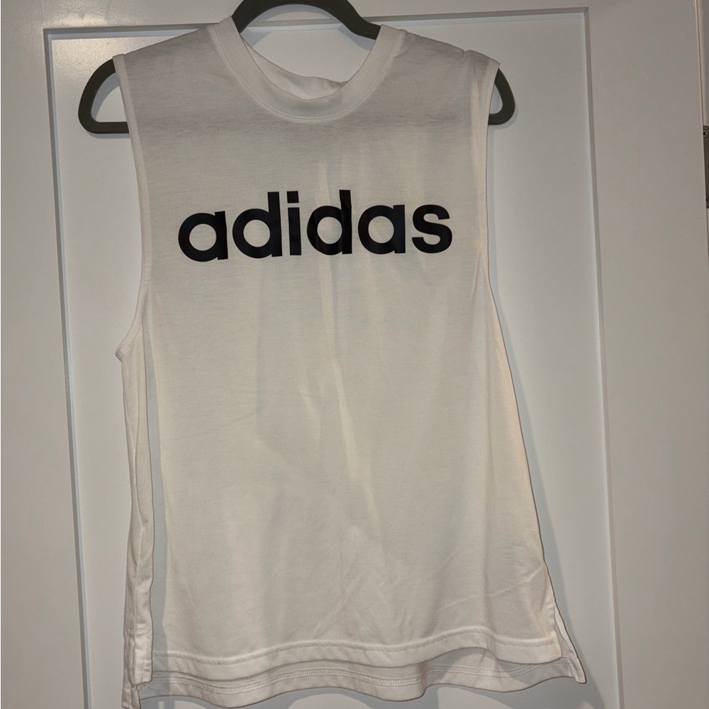 Adidas Women's White Muscle Tee